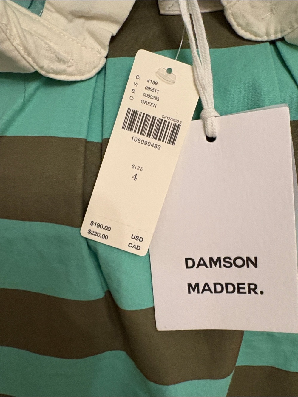 Womens Striped Polo Dress - Mint Green and Olive Damson Madder by Anthropologie - Picture 10 of 11